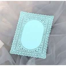 Marriage Invitation Card Laser Cut Iridescent Paper Small Card Lace Invitation 